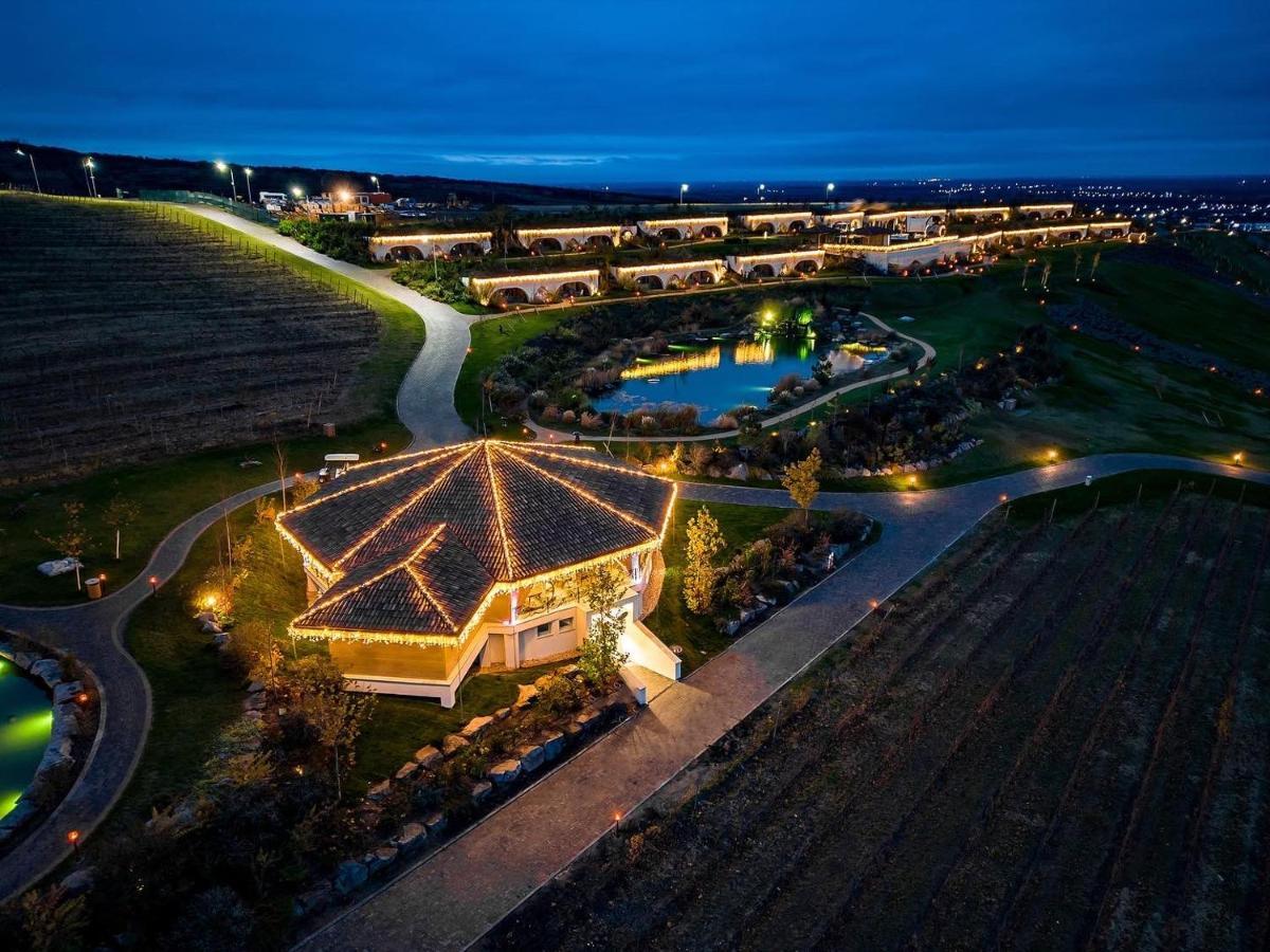 Casa Timis - Wellness & Spa Resort Chitorani Экстерьер фото Aerial view of the resort at night